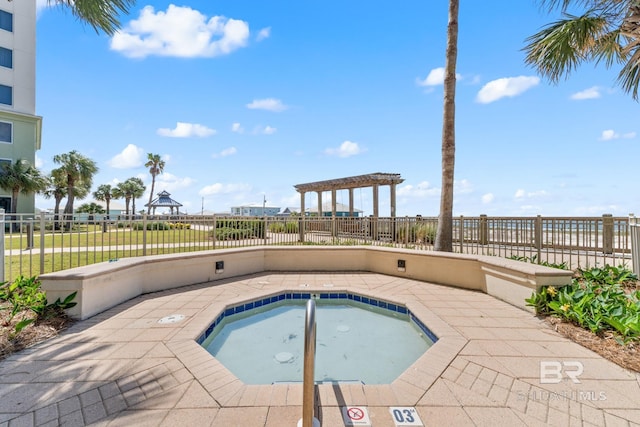 375 Beach Club Dr Unit 1801, Gulf Shores, AL 36542 - view of pool featuring a pergola, a patio area, and a community hot tub