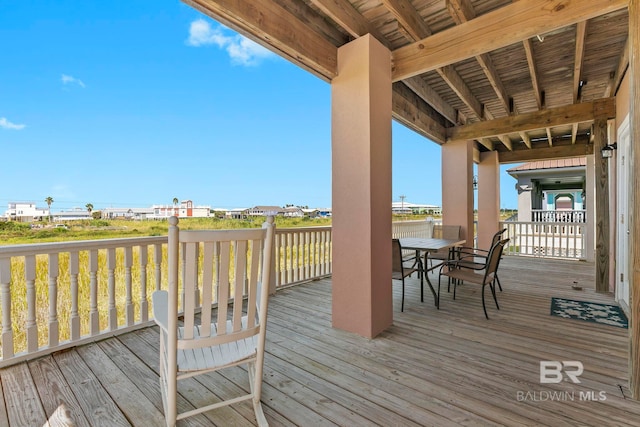 view of wooden deck