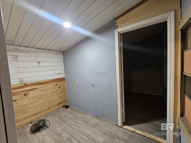 31398 Brady Rd, Robertsdale, AL 36567 - laundry room with wooden ceiling, wooden walls, and wood finished floors
