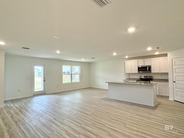 1036 Hayward Loop, Foley, AL 36535 - kitchen with appliances with stainless steel finishes, open floor plan, a sink, and recessed lighting
