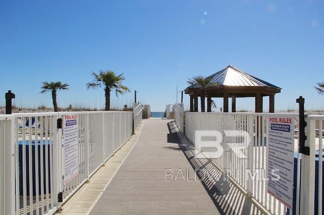 view of property's community with a gazebo