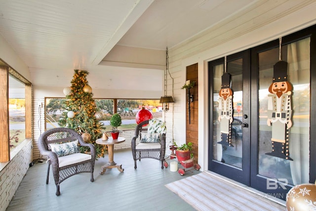 exterior space with french doors