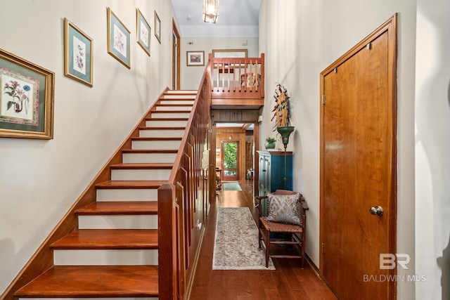 interior space with hardwood / wood-style floors