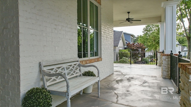 202 Paddle Creek Loop, Fairhope, AL 36532 - view of patio featuring ceiling fan