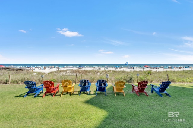 24522 Perdido Beach Blvd Unit 5617, Orange Beach, AL 36561 - view of yard with view of water and beach