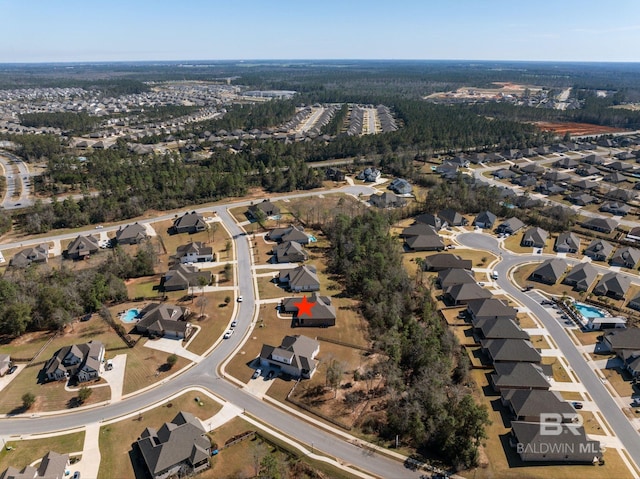 drone / aerial view featuring a residential view