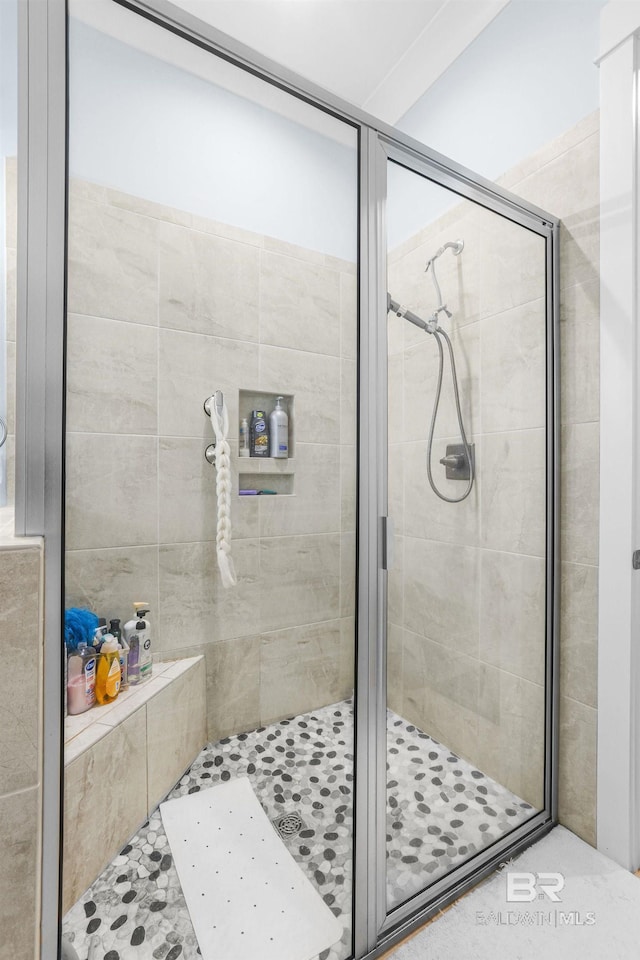 bathroom with walk in shower