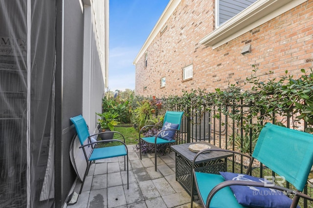 balcony with a patio