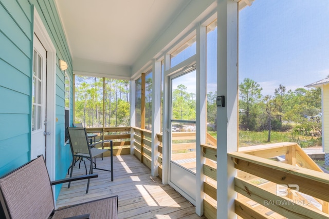 view of sunroom