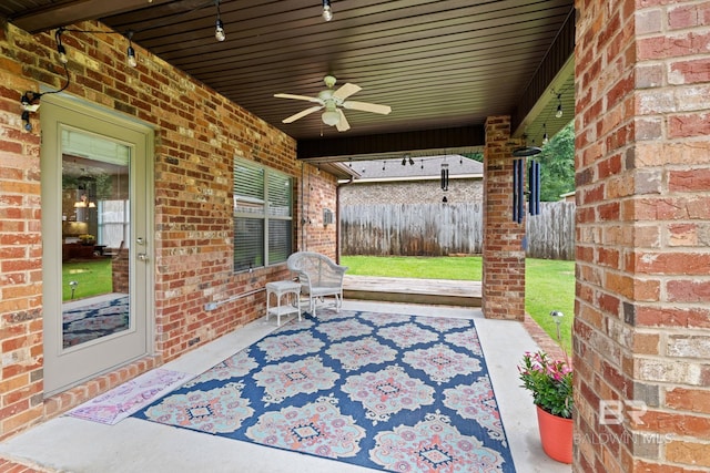 2554 Masters Ct, Mobile, AL 36618 - view of patio featuring a ceiling fan
