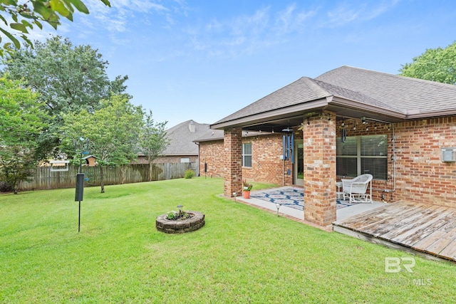 2554 Masters Ct, Mobile, AL 36618 - fenced backyard with a patio
