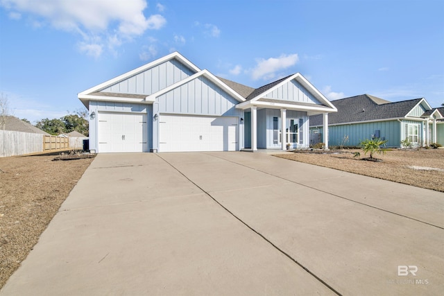 view of front of home featuring a garage