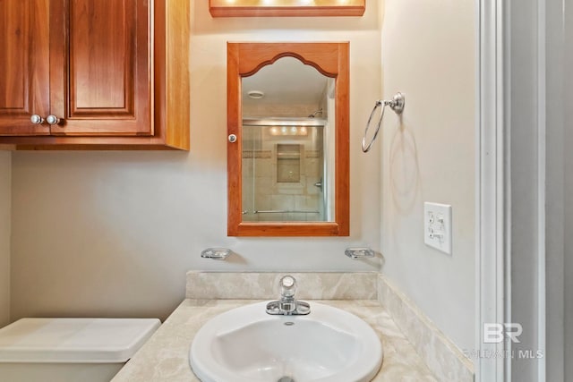 bathroom with sink and toilet