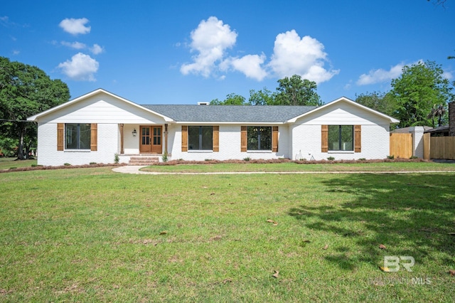 751 Abbey Way, Mobile, AL 36695 - ranch-style home with brick siding and french doors