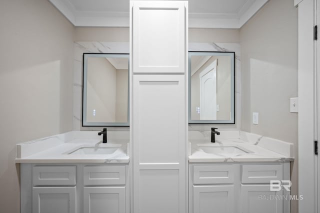 751 Abbey Way, Mobile, AL 36695 - bathroom featuring vanity and crown molding