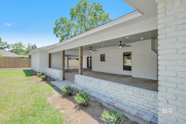 751 Abbey Way, Mobile, AL 36695 - view of patio with ceiling fan