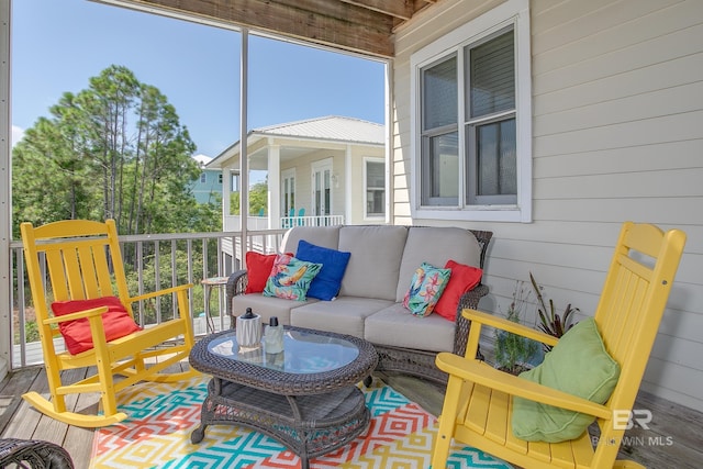 view of sunroom