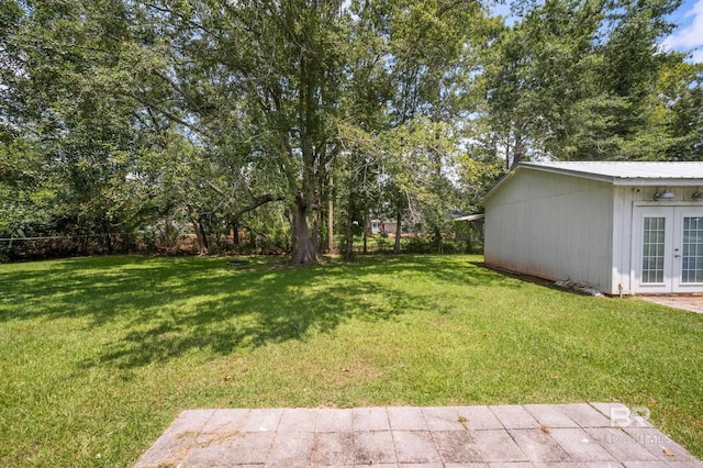 24663 Chestnut St Unit A & B, Elberta, AL 36530 - view of grassy yard with french doors