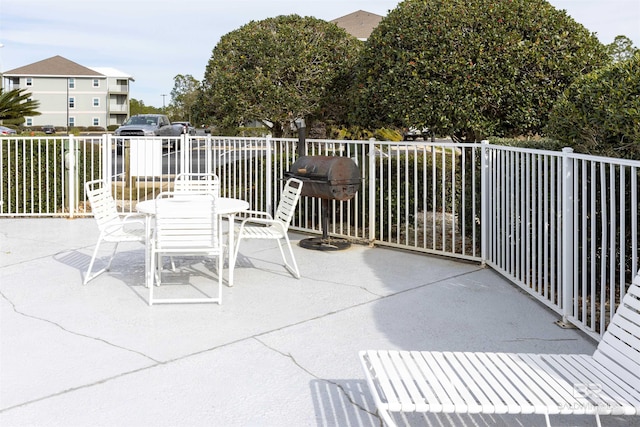 view of patio / terrace with outdoor dining space and area for grilling