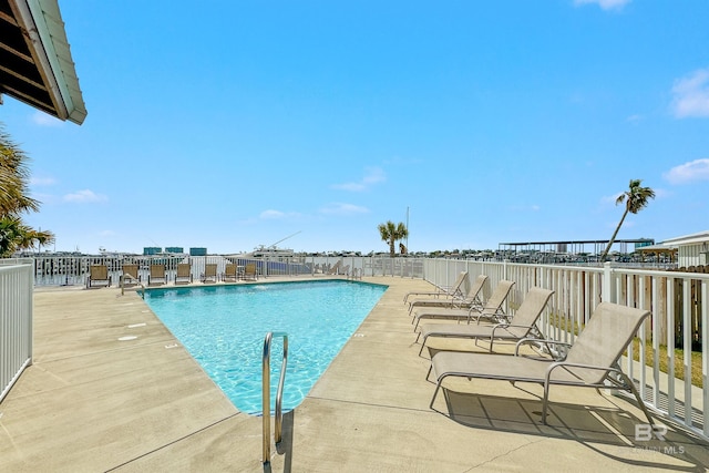 view of pool featuring a patio area