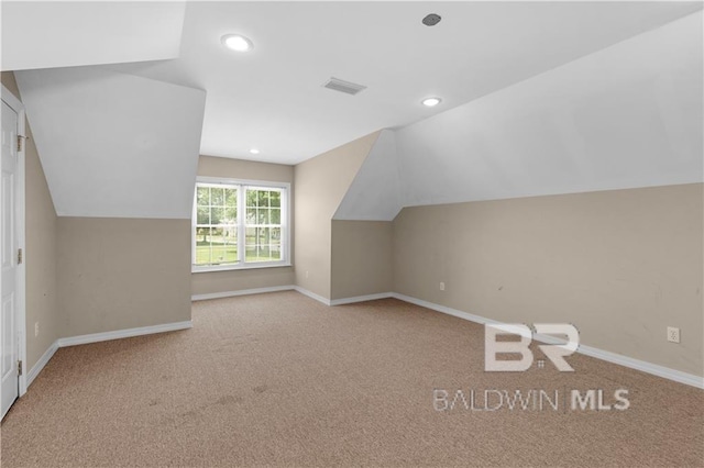 1140 E Dominion Dr, Mobile, AL 36695 - bonus room with carpet, lofted ceiling, and recessed lighting
