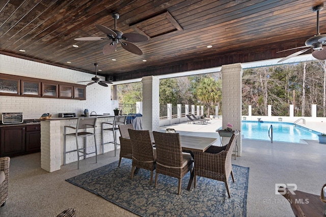 14281 Timber Ridge Dr, Loxley, AL 36551 - view of patio / terrace featuring ceiling fan and area for grilling