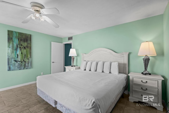 24132 Perdido Beach Blvd Unit 1081, Orange Beach, AL 36561 - bedroom with ceiling fan and baseboards