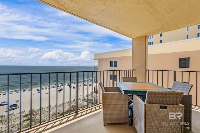 24132 Perdido Beach Blvd Unit 1081, Orange Beach, AL 36561 - balcony featuring view of water and beach
