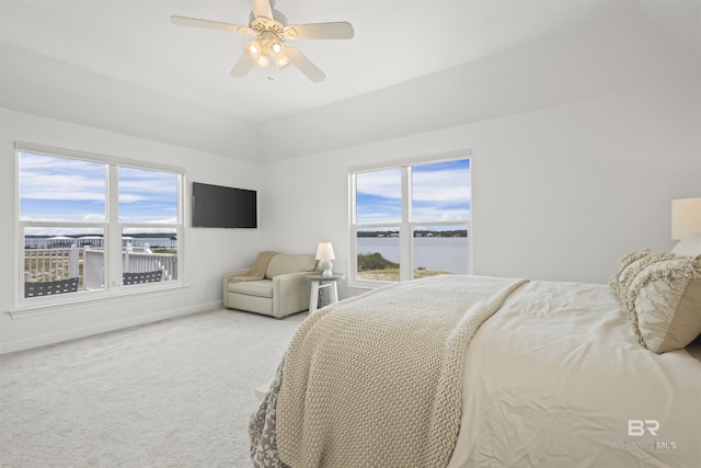 2764 W Beach Blvd, Gulf Shores, AL 36542 - bedroom featuring multiple windows, carpet floors, and a ceiling fan