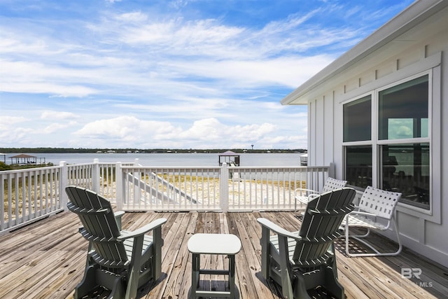 2764 W Beach Blvd, Gulf Shores, AL 36542 - wooden deck with a water view