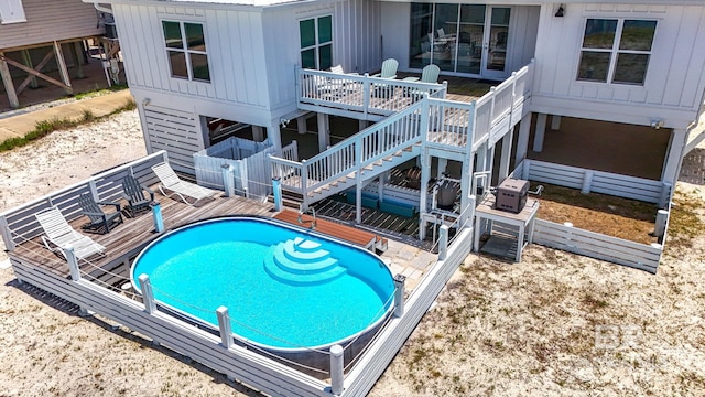 2764 W Beach Blvd, Gulf Shores, AL 36542 - outdoor pool with a deck and stairs