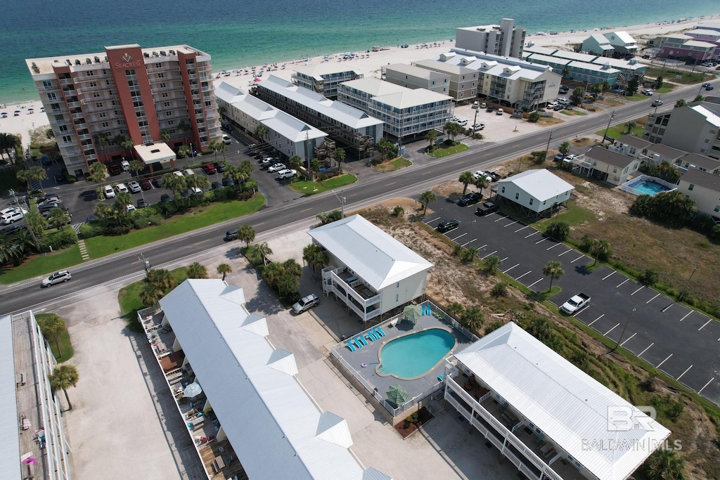 1118 W Beach Blvd Unit 3, Gulf Shores, AL 36542 - bird's eye view with a water view and a beach view