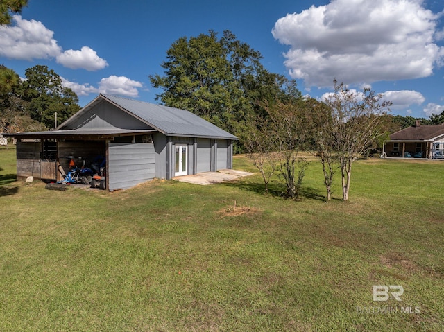 exterior space with an outdoor structure