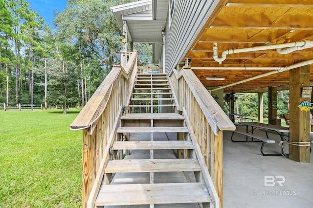 view of stairway