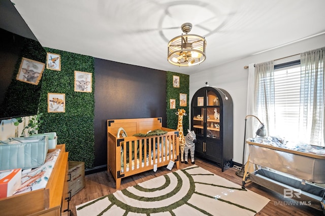 bedroom featuring hardwood / wood-style flooring