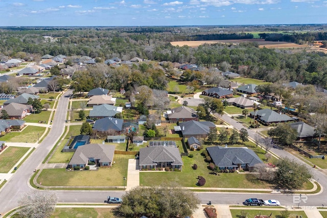 aerial view featuring a residential view