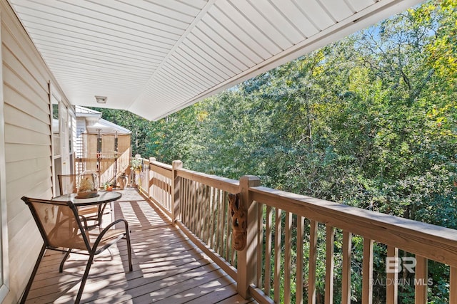 view of wooden terrace