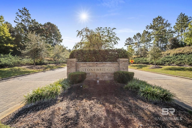 view of community sign