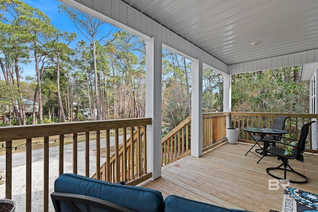 view of wooden deck