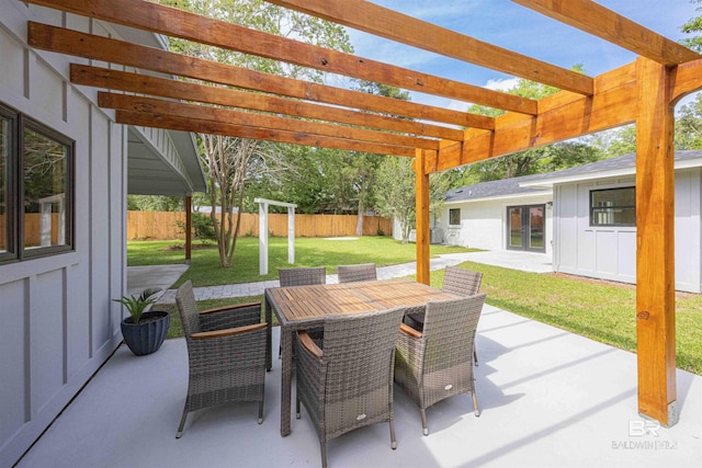 362 Azalea St, Fairhope, AL 36532 - view of patio with a pergola, french doors, and outdoor dining space