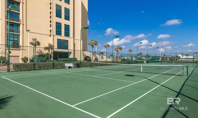 view of tennis court