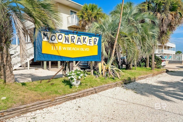 view of community sign