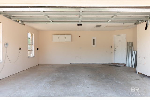 garage featuring visible vents
