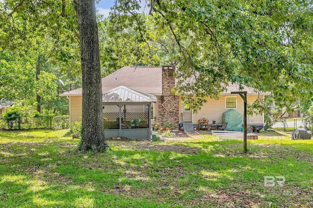 45 Caisson Trce, Spanish Fort, AL 36527 - back of house featuring a chimney and a gazebo