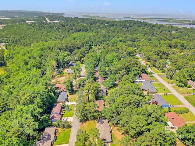 45 Caisson Trce, Spanish Fort, AL 36527 - aerial view of residential area featuring a heavily wooded area and a nearby body of water