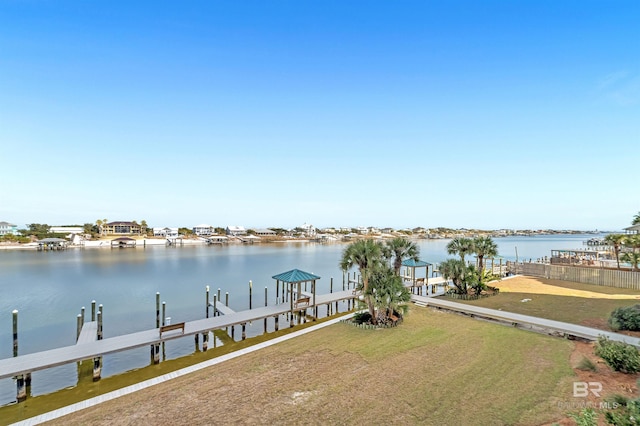 28783 Perdido Beach Blvd Unit 512N, Orange Beach, AL 36561 - dock area featuring a water view and a yard