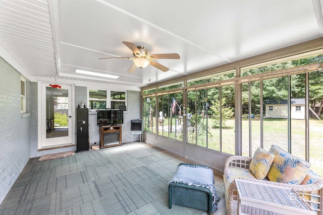 7410 Helton Dr, Foley, AL 36535 - sunroom / solarium featuring plenty of natural light and ceiling fan