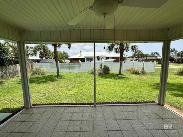 unfurnished sunroom featuring plenty of natural light