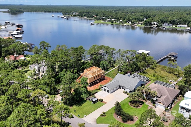 8585 Bay Harbor Rd, Elberta, AL 36530 - aerial view of a nearby body of water and a forest
