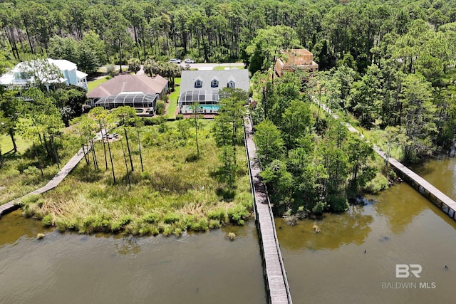 8585 Bay Harbor Rd, Elberta, AL 36530 - bird's eye view of a forest and a nearby body of water
